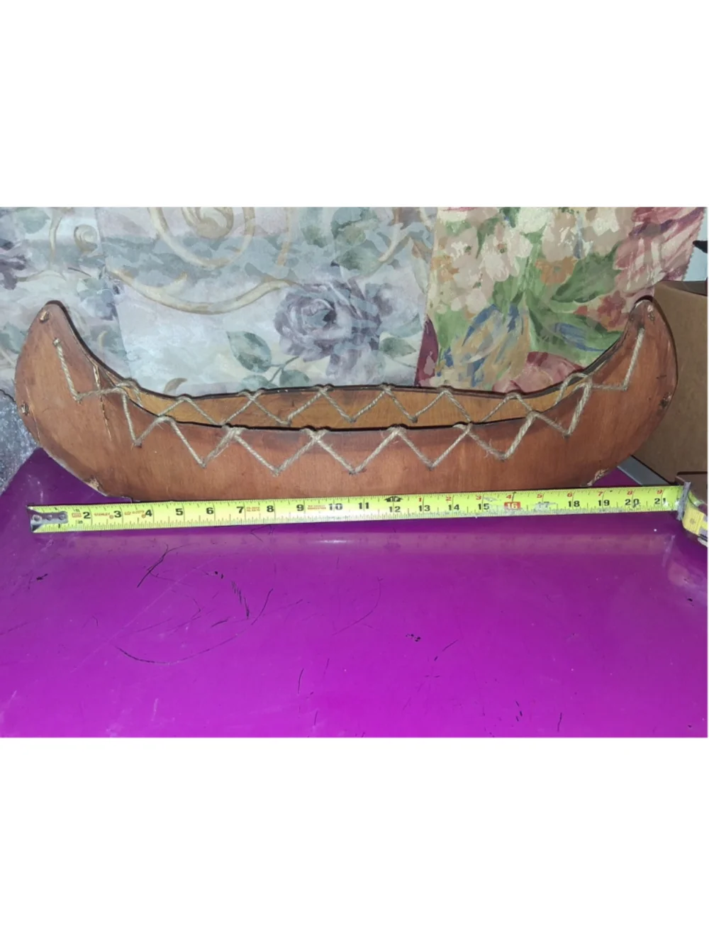 Wooden Adirondack Canoe Decorative Collectible 18